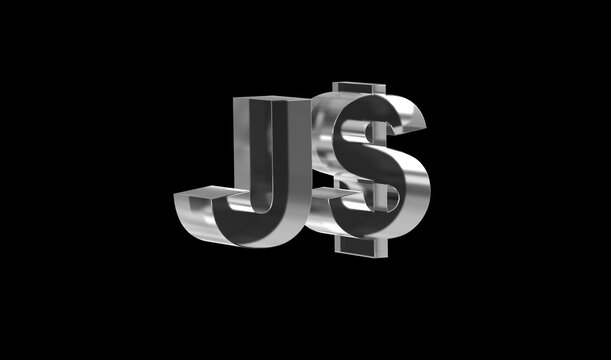 Jamaican Dollar or JMD currency symbol of jamaica made with Glass - 3d Illustration, 3d rendering
