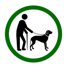 Sign ALL PETS MUST BE ON A LEASH on white background. Illustration