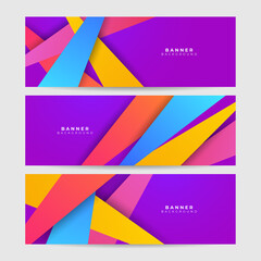 Obraz premium Dark colourful colorful abstract banner geometry shine and layer element vector for presentation design. Suit for business, corporate, institution, party, festive, seminar, and talks.