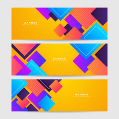 Dark colourful colorful abstract banner geometry shine and layer element vector for presentation design. Suit for business, corporate, institution, party, festive, seminar, and talks.