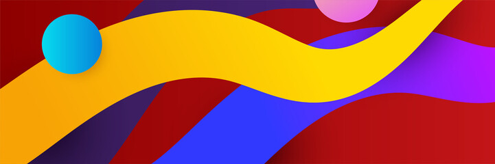 abstract web banner design template