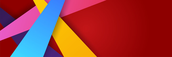 web banners background with diagonal red elements and a place for photos.