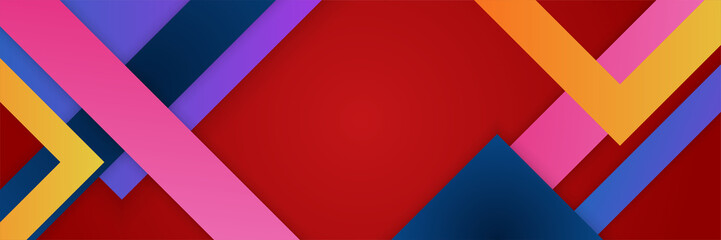 Abstract red orange banner background