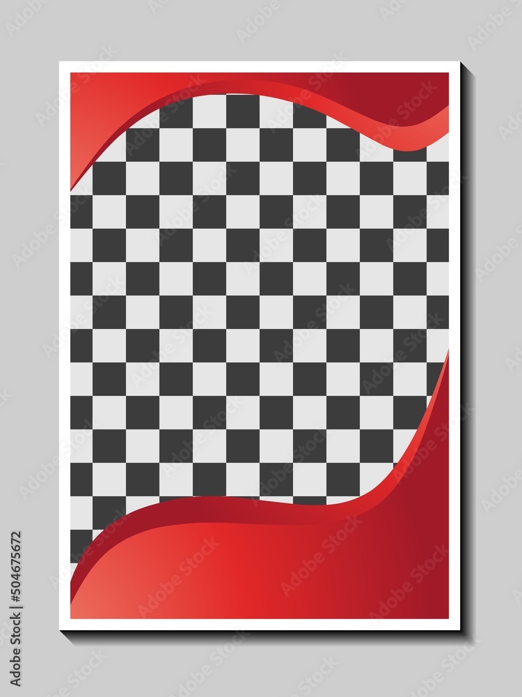 Poster box abstract texture background and editable red gradation