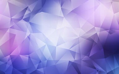 Fototapeta premium Light Pink, Blue vector polygonal pattern. Triangular geometric sample with gradient. Polygonal design for your web site.