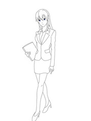 girl with a notebook