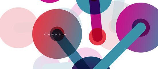 Line points connections geometric abstract background. Circles connected by lines. Trendy techno business template for wallpaper, banner, background or landing