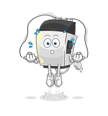 hair clipper jump rope exercise. character vector