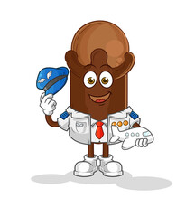 clove pilot mascot. cartoon vector