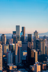 Fototapeta na wymiar Seattle skyline from the space needle