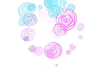 Light Pink, Blue vector natural backdrop with roses.