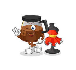 coffee machine fashion designer vector. cartoon character