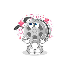 film reel shy vector. cartoon character