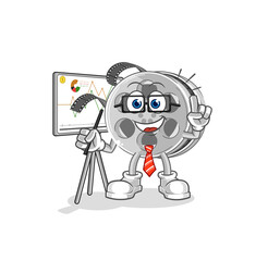 film reel marketing character. cartoon mascot vector
