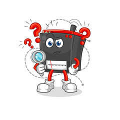 radio searching illustration. character vector