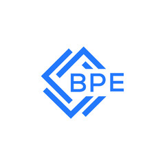 BPE technology letter logo design on white   background. BPE creative initials technology letter logo concept. BPE technology letter design.