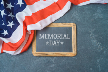 Memorial Day background with American flag