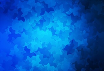 Dark BLUE vector template with chaotic shapes.