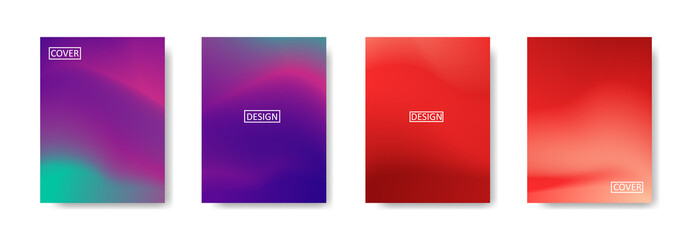 Fototapeta premium set of abstract background with beautiful gradation color, colorful background for poster flyer banner backdrop.vertical banner.cool fluid background vector illustration