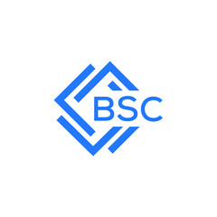 BSC technology letter logo design on white  background. BSC creative initials technology letter logo concept. BSC technology letter design.
