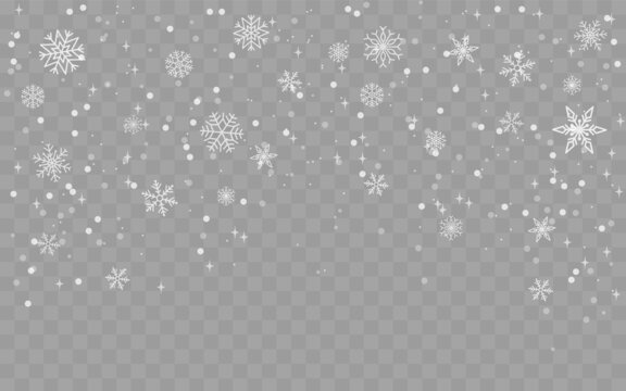 Snowflake. Christmas winter background with snow flake on overlay transparent texture, christmas snowfall glitter. Cold season effect, snowy frost winter backdrop, vector isolated pattern