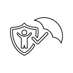 Child, insurance, protection line icon. Outline vector.