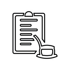 Pension insurance, protection, retirement planning line icon. Outline vector.