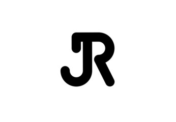 jr rj j r initial letter logo
