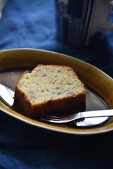 slice of homemade banana loaf