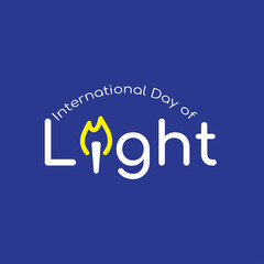 vector graphic of international day of light good for international day of light celebration. flat design. flyer design.flat illustration.