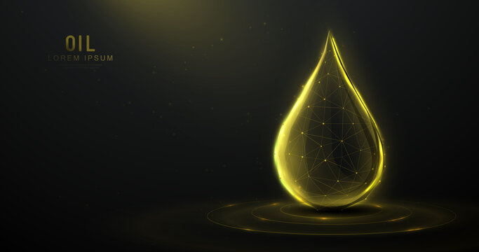 Waterdrop splash, Oil, Cosmetic oil form lines, triangles, and particle style designs. geometric wireframe