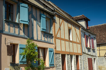 Fototapeta na wymiar Street view on the medieval city of Provins