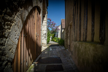 Naklejka premium Street view on the medieval city of Provins
