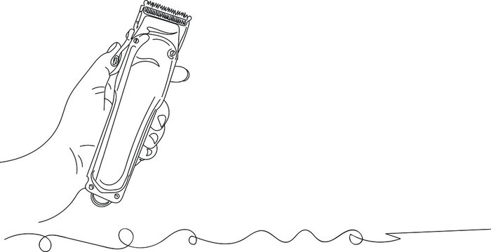 recommend clip art: Outline sketch drawing of electric razor, razor sketch, line art illustration of razor silhouette vector