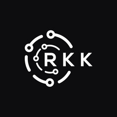 RKK letter logo design on black background. RKK creative initials letter logo concept. RKK letter design .