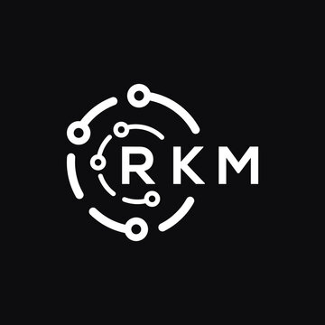 RKM letter logo design on black background. RKM  creative initials letter logo concept. RKM letter design.