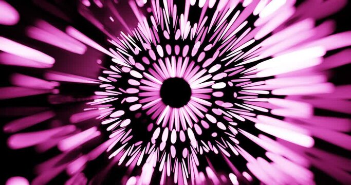 3d render with decorative abstract pink flower