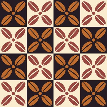 Illustration african tribal mud cloth symbol checkered pattern seamless background. Use for fabric, textile, interior decoration elements, wrapping.