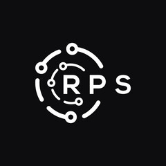 RPS letter logo design on black background. RPS  creative initials letter logo concept. RPS letter design.