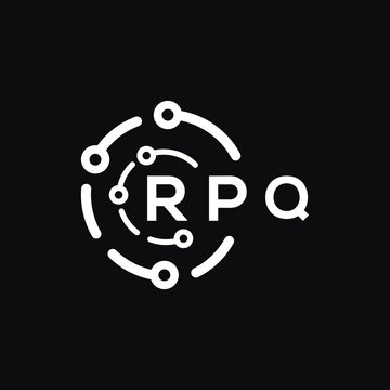 RPQ letter logo design on black background. RPQ  creative initials letter logo concept. RPQ letter design.