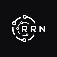 RRN letter logo design on black background. RRN  creative initials letter logo concept. RRN letter design.