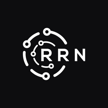 RRN letter logo design on black background. RRN  creative initials letter logo concept. RRN letter design.