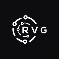 RVG technology letter logo design on black  background. RVG creative initials technology letter logo concept. RVG technology letter design.
