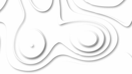 Luxury paper cut background, Abstract decoration, white pattern, halftone gradients, 3d Vector illustration, topographic canyon map light relief texture, curved layers and shadow. 