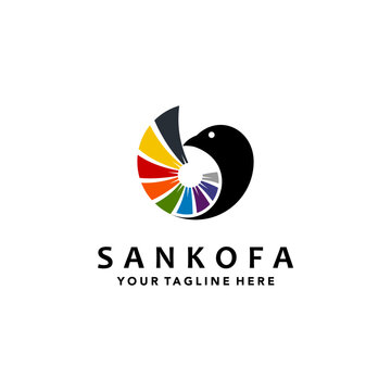 Sankofa logo design with full color. suitable for your design need, logo, illustration, animation, etc.