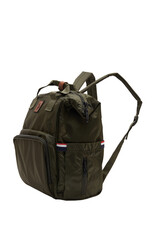 Naklejka premium Stylish, fashionable urban backpack bag on an isolated white background