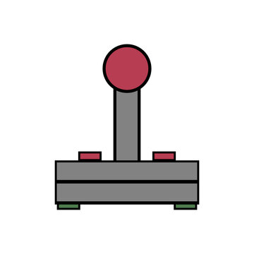 Game joystick icon on white background. Vector illustration.
