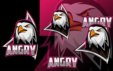 eagle gaming mascot esport logo Premium vector © Ardhy