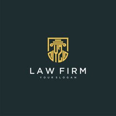 YZ monogram initial for lawfirm logo ideas with creative polygon style design