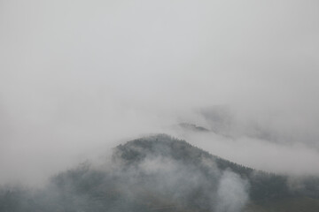 fog in the mountains